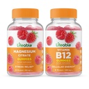 Magneziu durabil + vitamina B12, gume Bundle - mare gustare, supliment de vitamine, gluten gratuit, OMG gratuit, guma de mestecat