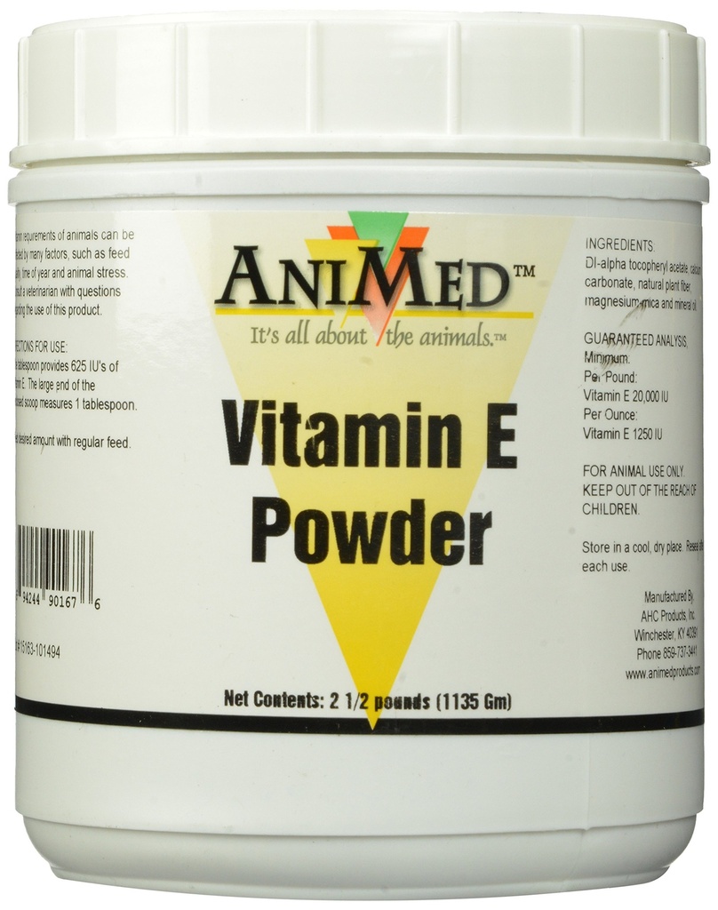 AniMed Vitamina E pulbere Supliment pentru cai, 2,5-Pound