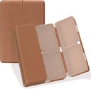 FYY Daily Pill Organizator, 7 Compartimente Portable Travel Pill Case, [Folding Design] pentru Purse Pocket pentru a deține vitamine, Cod Ulei de ficat, Suplimente și medicamente maro