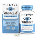 Viteyes AREDS 2 Vitamine oculare avansate, Suport macular cu bilberry, semințe de struguri, FLORAGLO Lutein, Seleniu, Vitamina Naturală E, Allergen gratuit, Viziune de protecție, Medic Ochi de încredere, 180 Conte