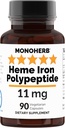 Heme Polypeptide de fier 11 mg - 90 Capsule vegetariene - Complex Supliment de fier