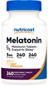 Nutricost Melatonina 5mg, 240 comprimate de dizolvare rapidă (aroma de Berry amestecat) - non-GMO, Gluten gratuit