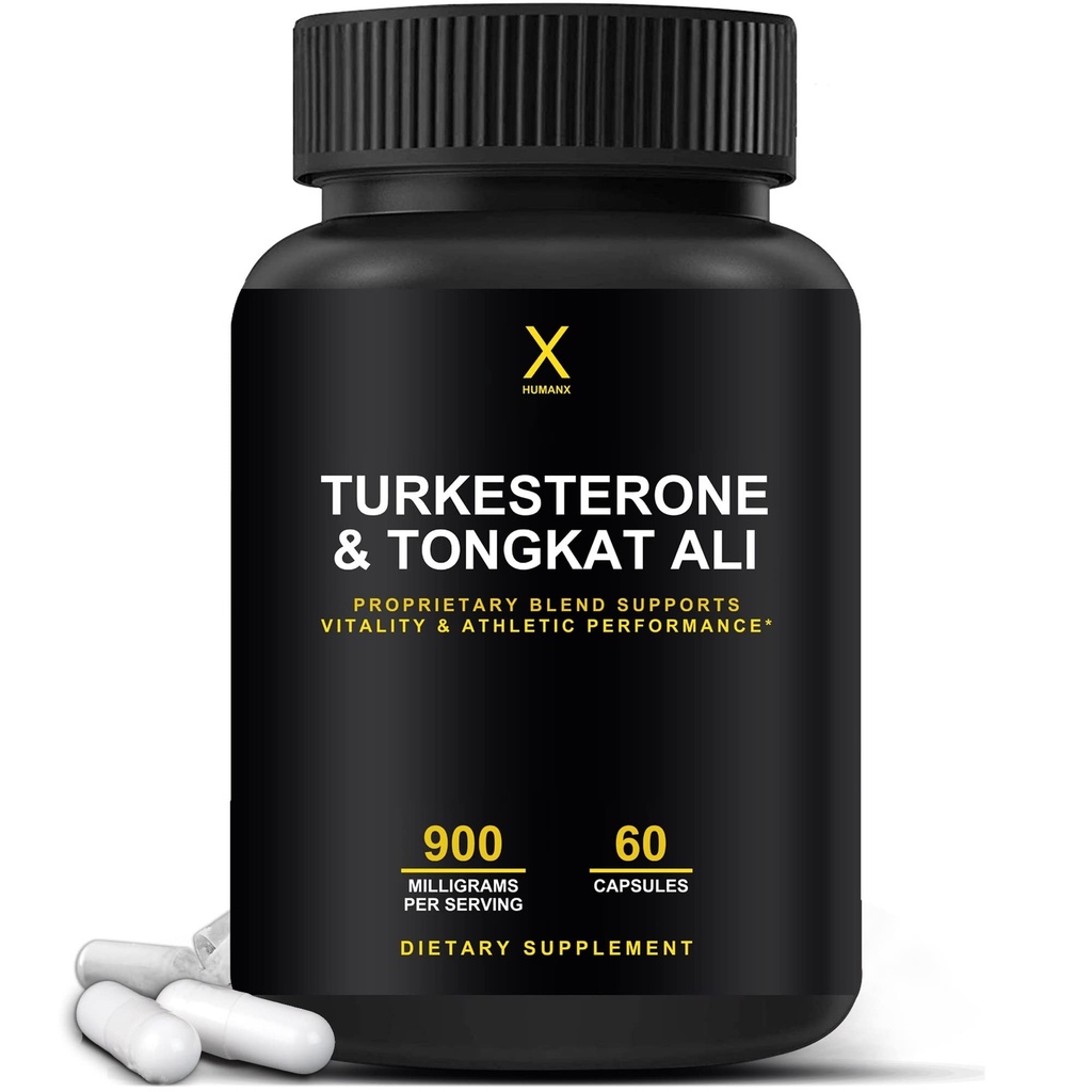 HUMANX Turkesteron & Tongkat Ali 900mg - Susţine energia, rezistenţa şi recuperarea musculară şi creşterea - Turkesteron Supliment - Tongkat Ali Supliment - extract de Jack lung (Eurycoma Longifolia)