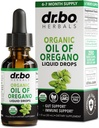 Ulei de Oregano Picături lichide organice - 6 luni de aprovizionare Ulei organic de Oregano picături de ulei de tinctură lichid, Cleanse, Detox, Suport imun, Digestive Gut Health - Pure Vegan non-GMO Tinctură vegetală 1 oz
