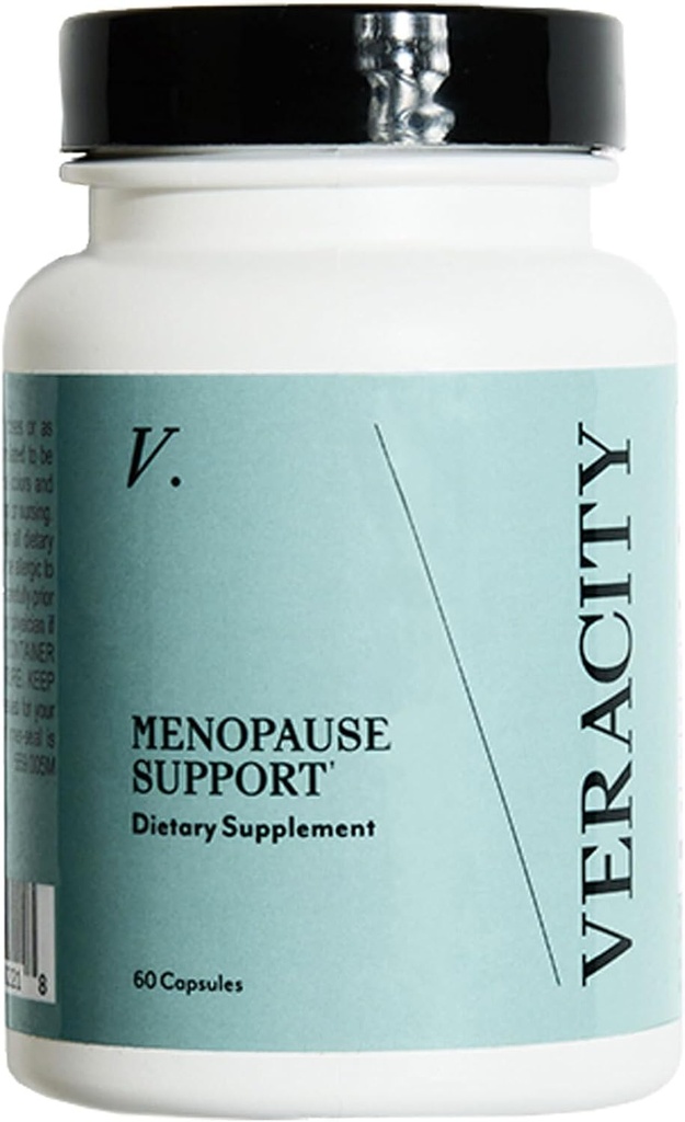 Veracity Menopause & Perimenopauza Supplement Supplement for Women - Relief natural pentru Flash-uri fierbinți, Transpirații nocturne, Swings Mood & Estrogen scăzut - Supliment estrogen pentru femei
