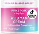 Pink Stork Wild Yam Cream - Echilibrul hormonului natural pentru femei - PMS, Fertilitate, Perimenopauza, Menopauza - Crema Bioidentica - Nesolicitata, 4 oz