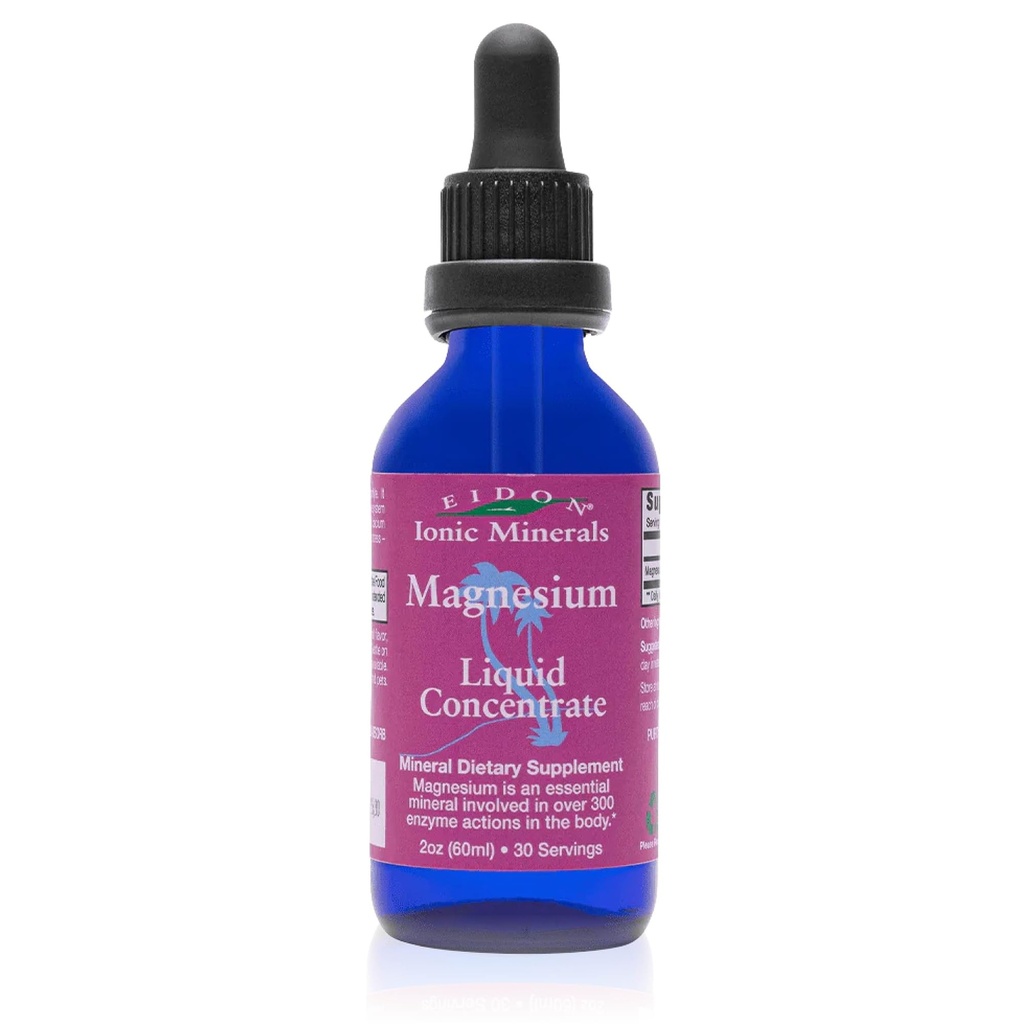 Eidon Liquid Magneziu concentrat - Ionica picaturi de magneziu Supliment pentru adulti, barbati si femei, Suporta relaxare musculara, Biodisponibil, Nu Aditivi sau Conservanti - 2 oz
