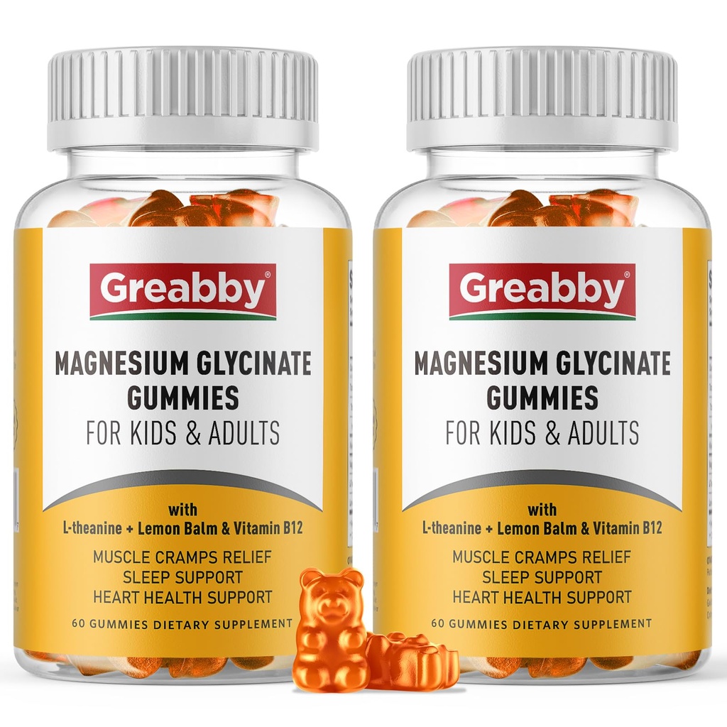 Gume de magneziu glicinat pentru copii si adulti - Glicinat de magneziu 300 mg Supliment masticabil - Promoveaza somn, musculare, relaxare (120cont)