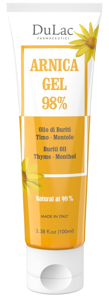 Dulàc - Arnica Gel pentru Vânătăi şi Umflare 3,38 Fl Oz, 98% Arnica Montana Cream Extra Putere pentru Musculare şi Relief Comun, Non-Greasy, Formula Naturală, Cool Effect, Alcool gratuit