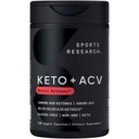 Sports Research® Keto Plus Capsule ACV - Sprijin alimentar cu 500mg de cidru de mere Oţet & 1500mg goBHB® Cetone Exogene - Gluten Free & Keto Certified - 120 Capsule vegetale