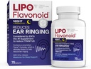 Lipo-Flavonoid PM pe timp de noapte pentru Tinitus Relief - Ajutor pentru somn cu Melatonina, Bioflavonoizi, & Vitamina C - Sunarea în urechi, sănătatea urechii, & Relaxare - Utilizarea cu lipo-Flavonoid Plus - 75 Caplete