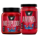BSN Antrenament Bundle de nici XPLODE Pre Workout pulbere albastru Raz, 30 Serviri AININO X Recovery musculare Intra suport antrenament, Cafeina gratuit albastru Raz, 30 Serviri