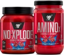 BSN Antrenament Bundle de nici XPLODE Pre Workout pulbere albastru Raz, 30 Serviri AININO X Recovery musculare Intra suport antrenament, Cafeina gratuit albastru Raz, 30 Serviri