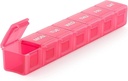 Sukuos Extra Large Weekly Pill Organizator, 7 Day Daily Pill Box Case Artrită prietenoasă, Silkscreen Printed Medicine Container cu clar Lid pentru vitamine, uleiuri de pește sau suplimente (Pink)
