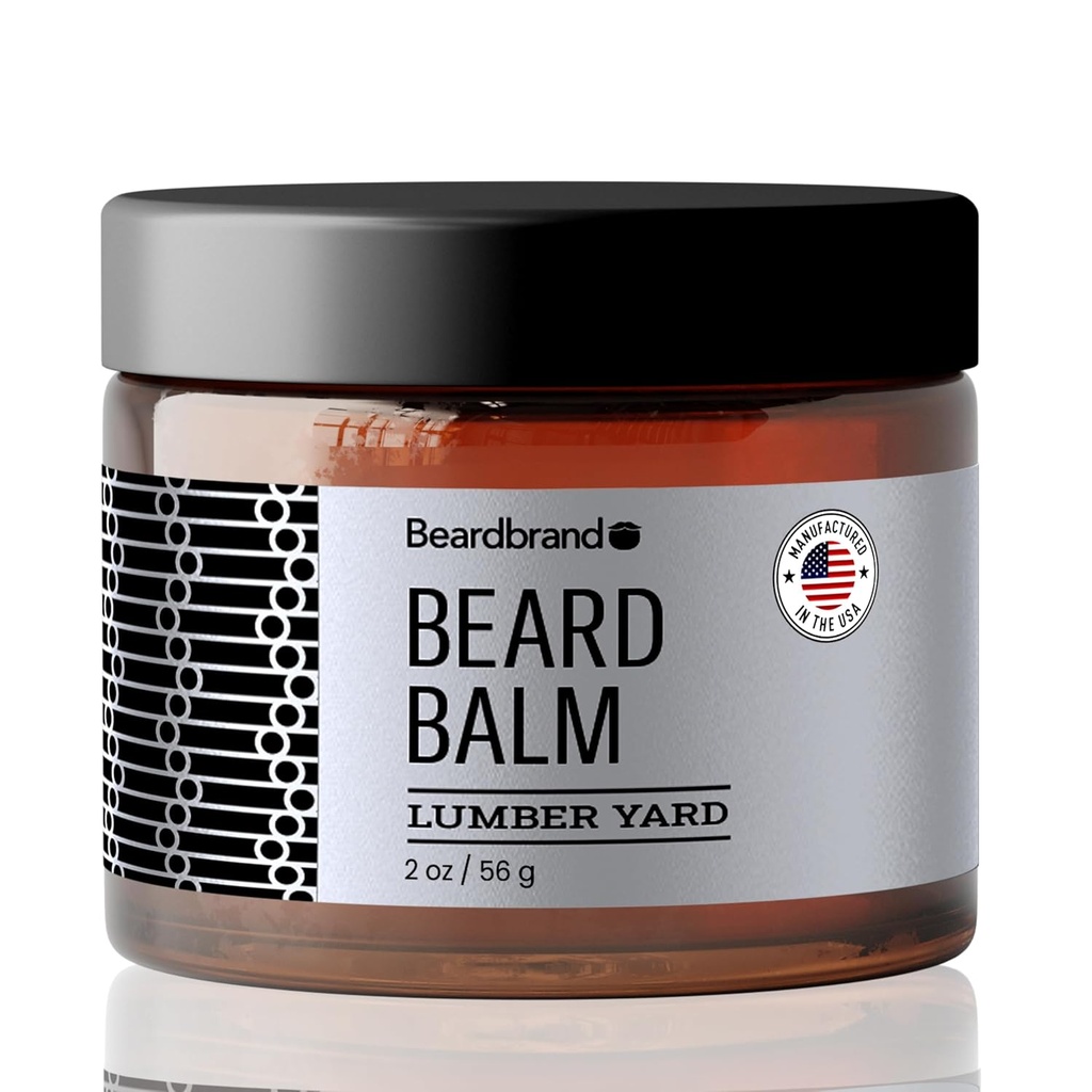 Balsam de barbă pentru bărbați - Utilitate Balm Pack de călătorie - Suporturi Barbă mai groasă, Scent de curte de cherestea, Ingrediente naturale Unt reduce uscarea și îmbunătățiri uite - 2 oz