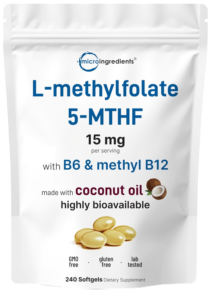 Micro Ingrediente L Metilfolat 15mg, 240 Softgels 