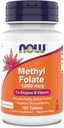 Now Supplements Methyl Folate 1,000 mcg, Metabolically Active Folate, Co-Enzyme B Vitamin, 180 Tablets