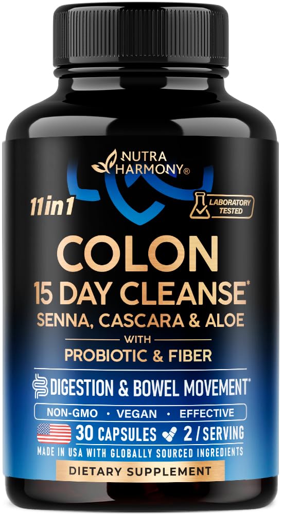 Colon Cleanse - 15 Day Cleanse for Women & Men - Senna 