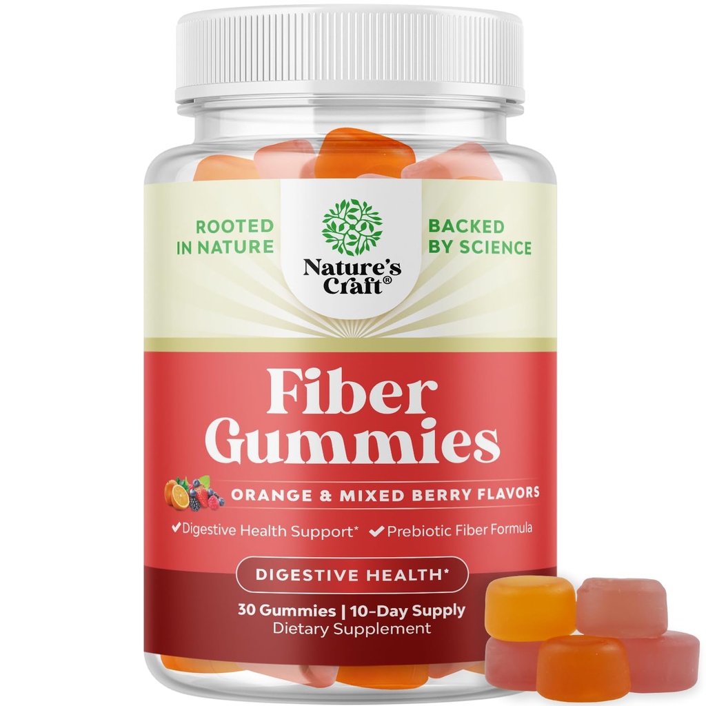 Gume de fibre prebiotice gustoase pentru adulți - Gume de mare supliment de fibre Vitamine pentru adulți cu soluție prebiotică Root for Imunity and Digestive Support - Non OMG Vegan Halal 30 Count