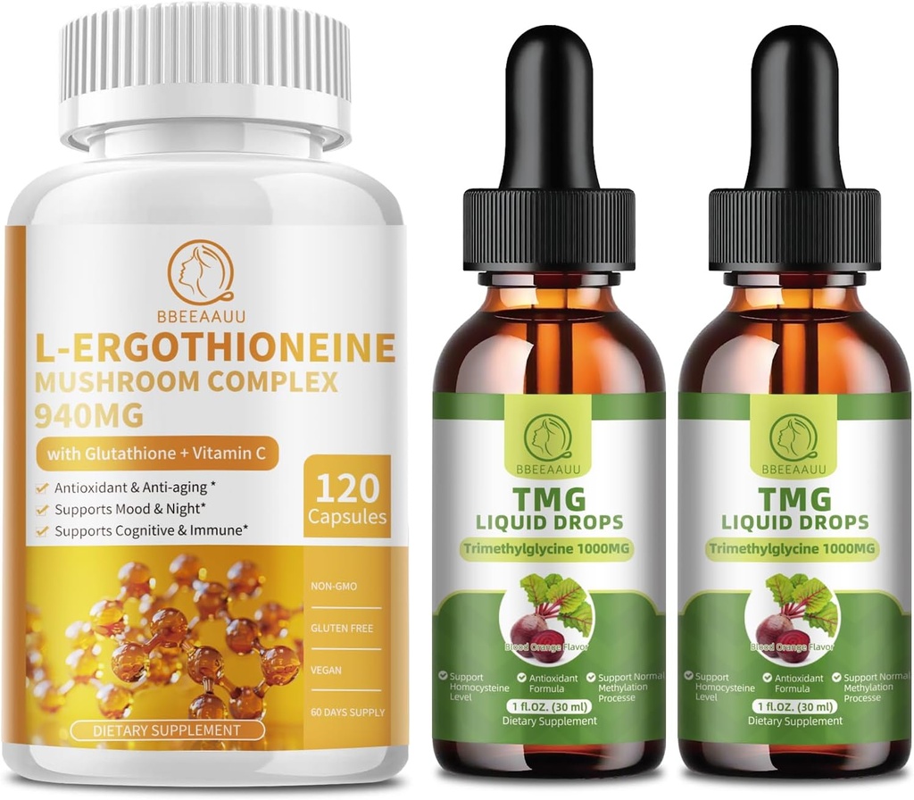 L-Ergothioneină Capsule complexe de ciuperci & TMG (Trimethylglicine) Picături lichide
