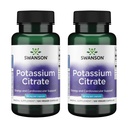 Swanson Citrat de potasiu - Supliment mineral de promovare Heart Health & Energy Support - SIDA nervul optim și funcția renală cu ingrediente naturale - (120 capsule, 99mg fiecare) (2 ambalaj)