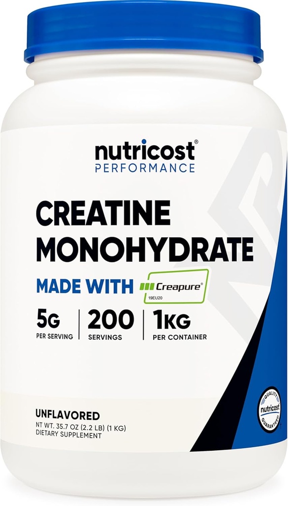 Nutricost Creapure® Creatine Monohidrat Powder 1KG