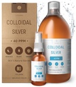 Argint coloidal premium ● Formula de concentrare optimă, particule mai mici, rezultate mai bune ● Laborator certificat ● Argint lichid fabricat în UE ● Sticla de stropire gratuită pentru umplere & Ebook (34 fl oz)