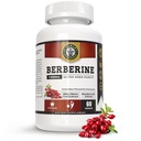 Berberine HCL 1200mg Premium, Ultra High Puritate, Pure 60 Capsule - Berberine Supliment, Suporturi Sistem imunitar, Berberine Plus Îmbunătățit cu Bitter Melon Fruit & Banaba Extract de frunze