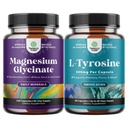 Bundle de mare absorbţie Capsule de magneziu Glicinat pentru somn calmant Plus Muscle Bone & Nervi de sprijin şi gratuit L Tyrosine 500 mg capsule pentru energie mentala si focus de sprijin