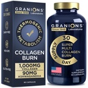 Granioni Hidrolize termogenice Colagen Burn - Acid hialuronic, vitamina C - Celulita de aparare si repararea dermal Multi Colagen Peptides capsule pentru femei si barbati - 90 pastile