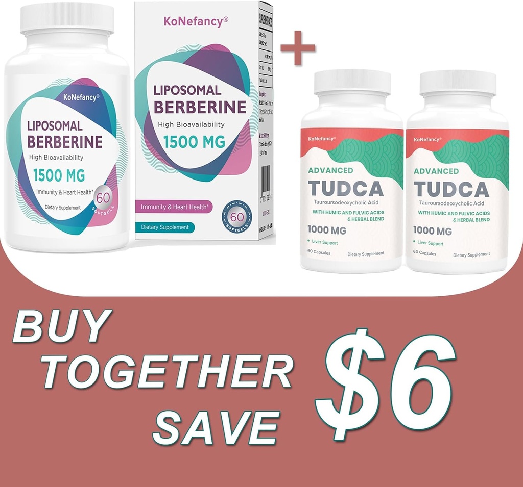 Optimizați-vă sănătatea cu Complexul TUDCA 2Pack și Liposomal Berberine 1500mg Bundle