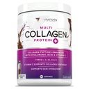 Multi Colagen Peptides pulbere pentru femei - Hidrolizat Ciocolata Colagen pulbere pentru femei cu tipuri I III V & X Vitamina C & Acid hialuronic pentru piele de par si unghii (Chocolate) - 30 Serviri