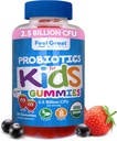 Feel Great USDA Organic Kids Probiotics Gummies | Chewable Strawberry Probiotics for Digestive Health & Immune Support | Plant Based Probiotic & Prebiotic for Kids | 30 Count