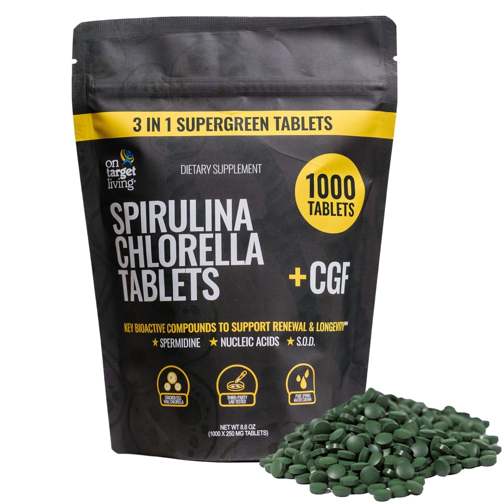 La țintă de viață Spirulina Chlorella + CGF 