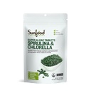 Sunfood Superfoods Chlorella Spirulina Tablets - Spirulina si Chlorella Green Algae Tablets pentru femei si barbati, Sursa de Clorofila, B Vitamine, si proteine, Broken Cell Wall, Vegan - 4 oz Bag