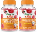 Fosfatidilserină (PS) Lifeable Kids + Magneziu Kids, Gumies Bundle - mare Tasting, Supliment de vitamine, Gluten gratuit, OMG gratuit, Gummy masticabil