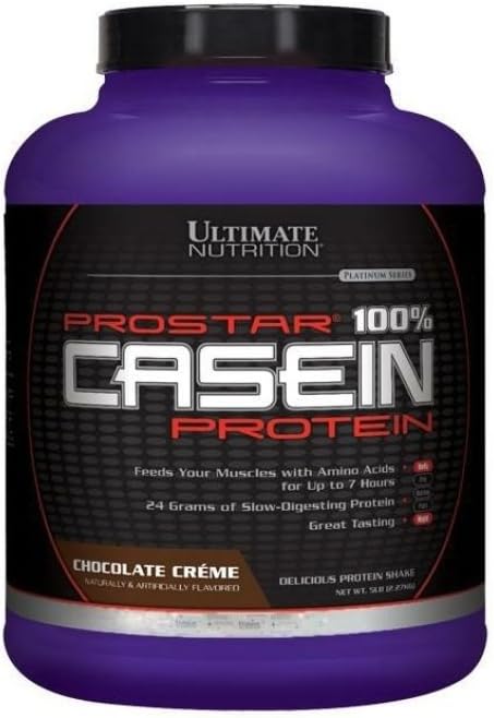 Ultimate Nutriție Prostar Micellar și Hidrolyzed Pudră de proteine cazeină - Fat Overnight musculare Creștere și recuperare cu BCAAs, 5 Lire, Ciocolată