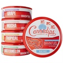 Cannadips - Brain Fuel Variety Pack - Nootropic Caffeine Pouchs - 50mg Lion's Mane, 100mg Caffeine, 50mg L-Theanine, No Sugar - Clean Energy Brain Fuel for Cognitive Performance, Made in USA (5-PACK)