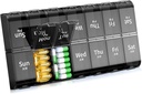 XL Large Weekly Pill Organizator 2 ori pe zi, Extra Big 7 zile Pill Box Am Pm, Daily Pill Case Medicine Organizator cu 14 Compartimente, Ziua de noapte Pilula Container pentru uleiuri de pește, Vitamina, Supliment