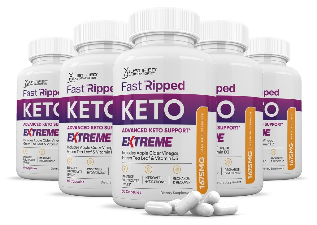 (5 ambalaj) Rapid Ripped Keto ACV Pastile extreme 1675MG Keto Suport Blend Capsule Alternative la Keto ACV Gummies Formulat Cidru de mere Oţet extra Virgin Olive pulbere verde Ceai frunze 300 capsule