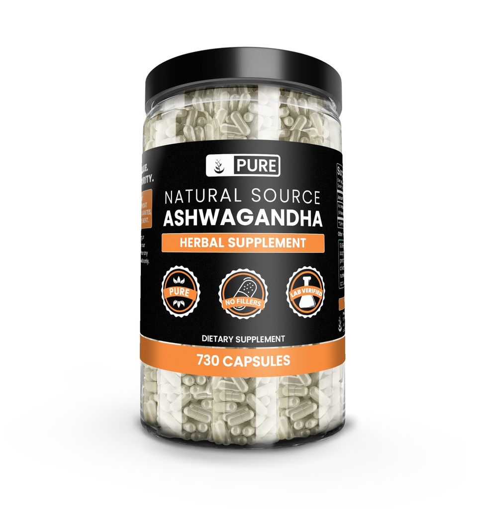 Ingrediente originale pure Ashwagandha (730 capsule) No Magneziu sau Rice Fillers, întotdeauna pură, Lab verificat