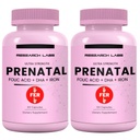 Cercetare Labs Vitamine prenatale pentru femei 2 Fer 1 Ad: 6X mai Biodisponibil Folate Folate Folic Acid MTHF 5 