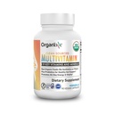 Organixx Vegan Multivitamine pentru femei si barbati, cu vitamina C, D3, Vitamina B Complex, Probiotice, Fructe si Legume organice, Suporturi Digestive, Sanatate gutoasa, Suport Immune, 90 Capsule Gel