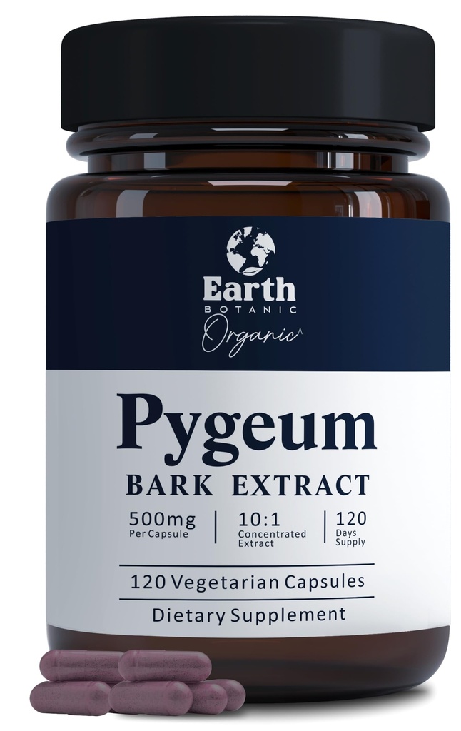 Pygeum Bark Extract 500mg 120 capsule - Herbal Supplement Supplement Supports Prostate Health, Bladder, and Urine Tract - Men's Health Supplement (Vegetarian, Non-GMO) 4 luni de aprovizionare
