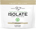 Muscle Feast Grass-Feed Proteina Whey Izolat, Toate naturale Hormone gratuit Paste crescute, Whey Izolate Pulbere de proteine pentru bărbați și femei, Curățați, Gluten-Free, Proteine izolate delicioase - Cappuccino, 2lb