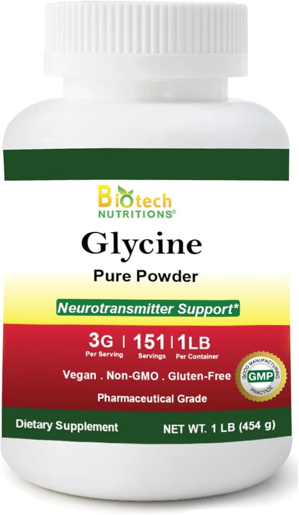 Pure Glicină pulbere 16 oz Gluten Free Non-GMO Made in USA