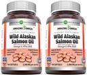 Amazing Omega Wild Alaskan Salmon Oil 2000mg Per Servire Softgels Supliment (180 