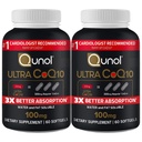 Qunol Ultra CoQ10 100mg 3X o mai bună absorbţie Apă patentat şi grăsime Soluble supliment natural forma Coenzime Q10 Antioxidant pentru Heart Health Packs Softgels, 120 Conte