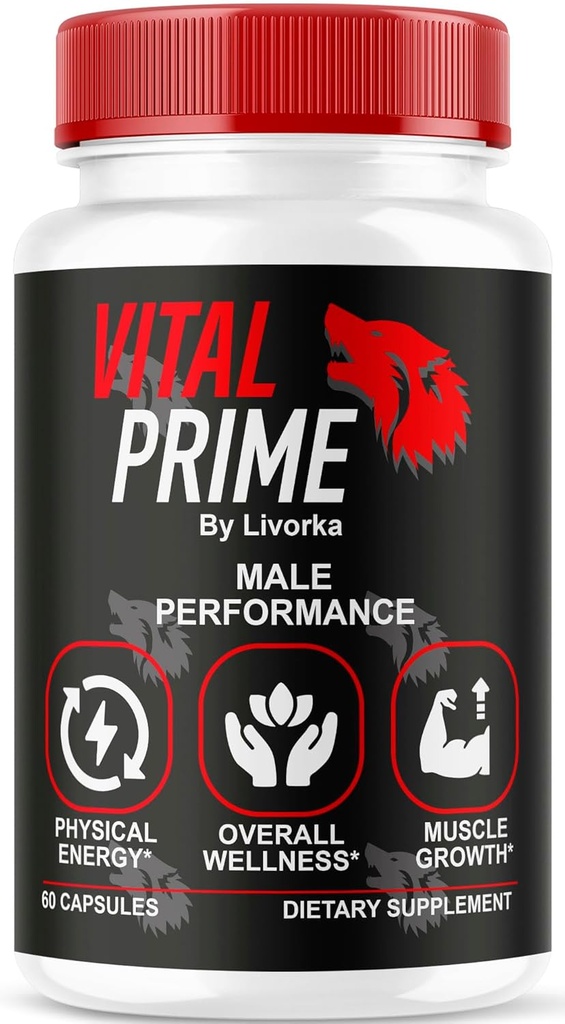 LIVORKA Vital Prime, Formula avansată pentru performanţa masculină, Suplimentul capsule de sprijin - 1 lună de aprovizionare