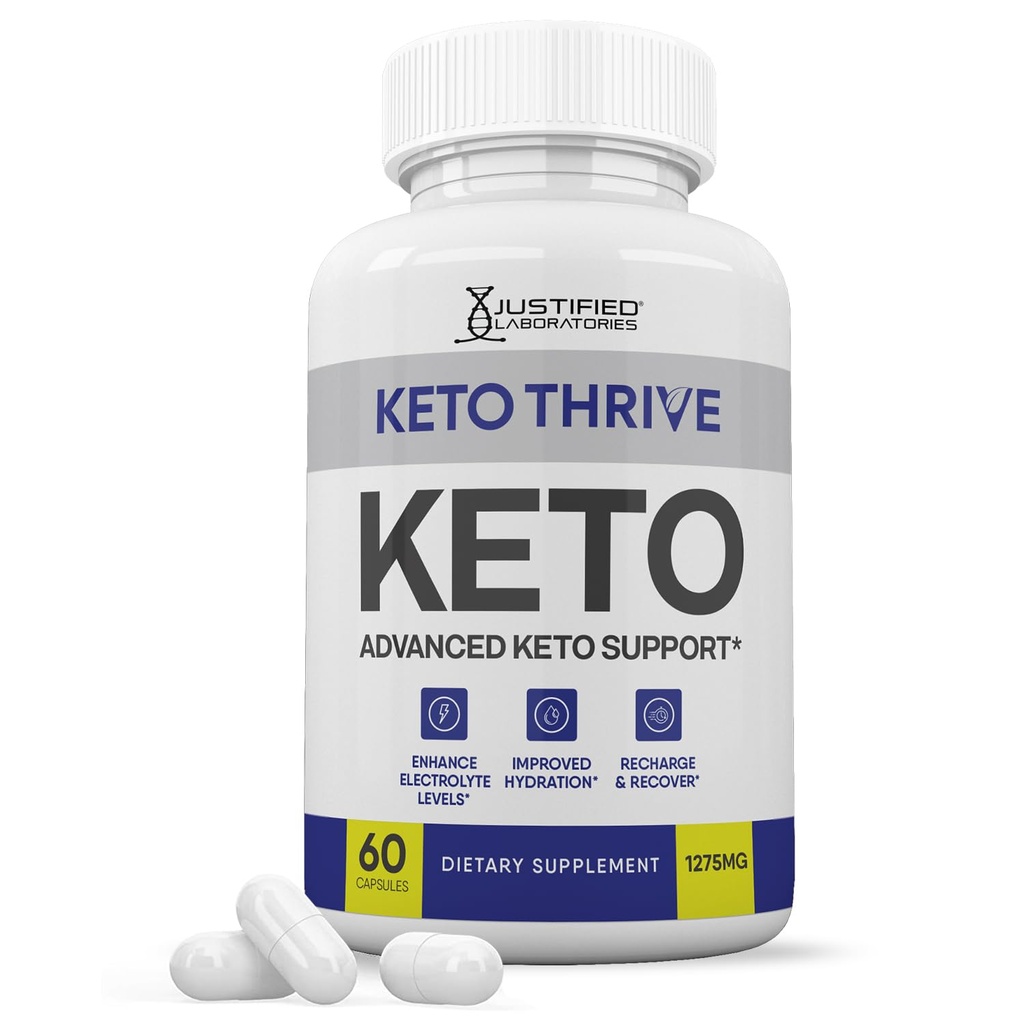 Keto Thrive Keto ACV Pastile 1275MG Keto suport Blend Capsule Alternative la Keto ACV Gummies Formulat cu Apple Cider Oţet extra Virgin Olive ulei pulbere verde Ceai frunze 60 capsule